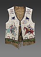 Man’s Vest, Native-tanned leather, glass beads, pigment, Oglala Lakota (Teton Sioux), probably